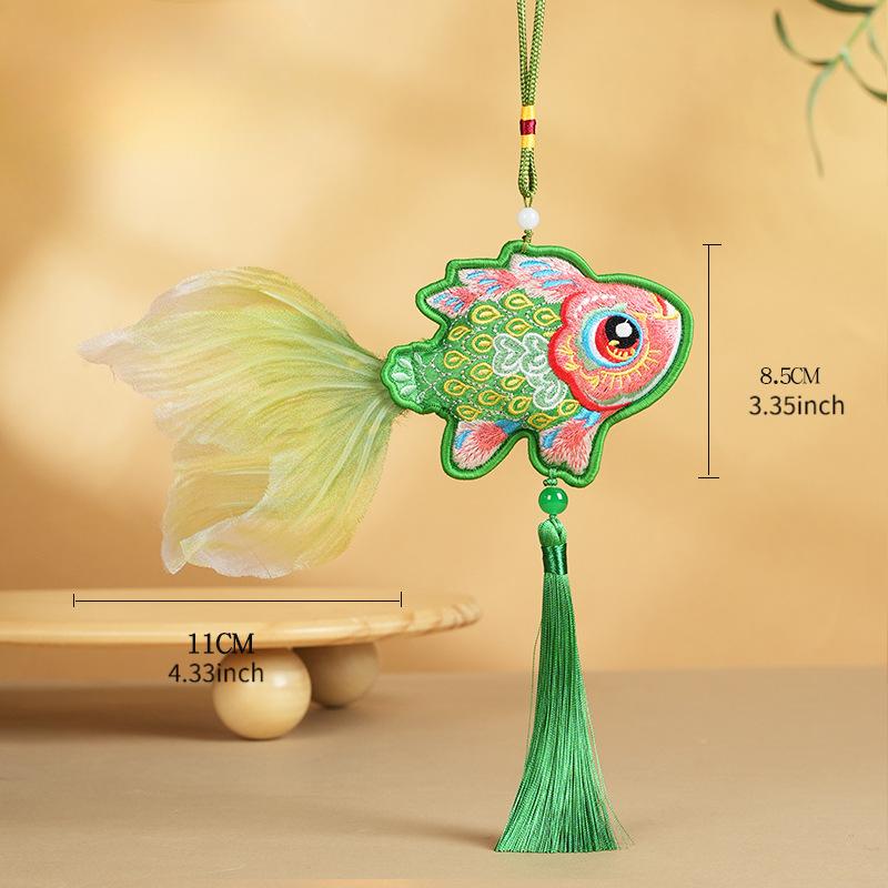 New Year's koi pendant, exquisite texture shows high level, elegant shape, small pendant is warmly placed at home