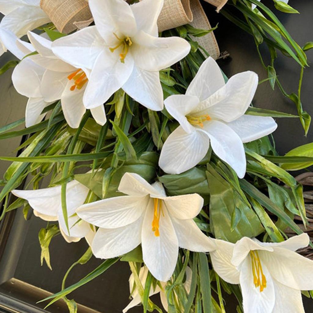 Vårdekoration Påskkrans Med Kors Fluga, Rustik Vinranka Vårkrans Dekorering DIY Påsk Ytterdörrkrans Dekoration