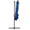 Cantilever Umbrella with LED Lighting Steel Mast 250 X 250 Cm Azure Blue