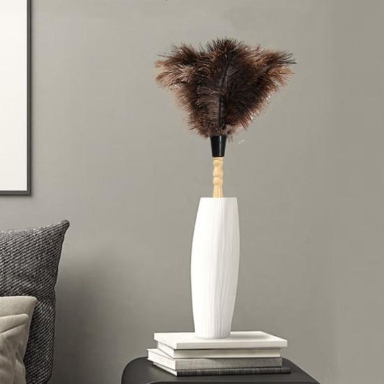 Extendable Ostrich Feather Duster Long Handle Rugged Design Telescopic Pole Duster Reusable