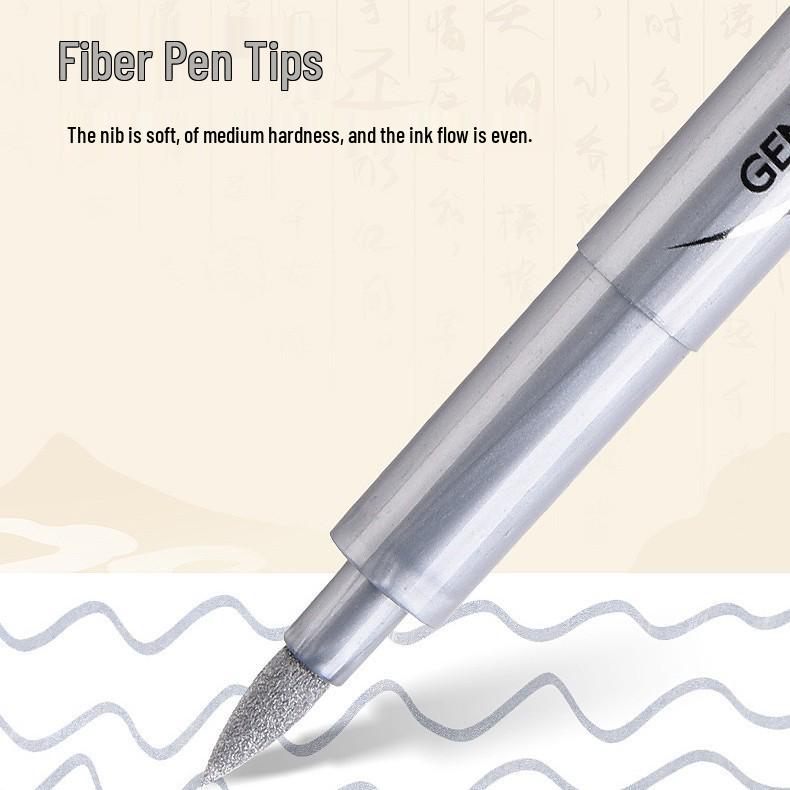 Gold & Silver Soft Tip Metal Craft Marker for DIY Calligraphy and Graffiti