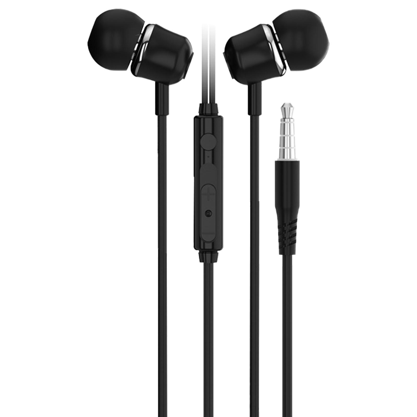 

In Ear Earphones Corded Headphones Build-in Noise Cancelling Microphone for Music Game 3.5mm Cable Controlled Earbud чорний