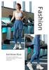 Damen Hoch Elastische Two-in-One Sport-Leggings mit Tasche für Yoga und Laufen