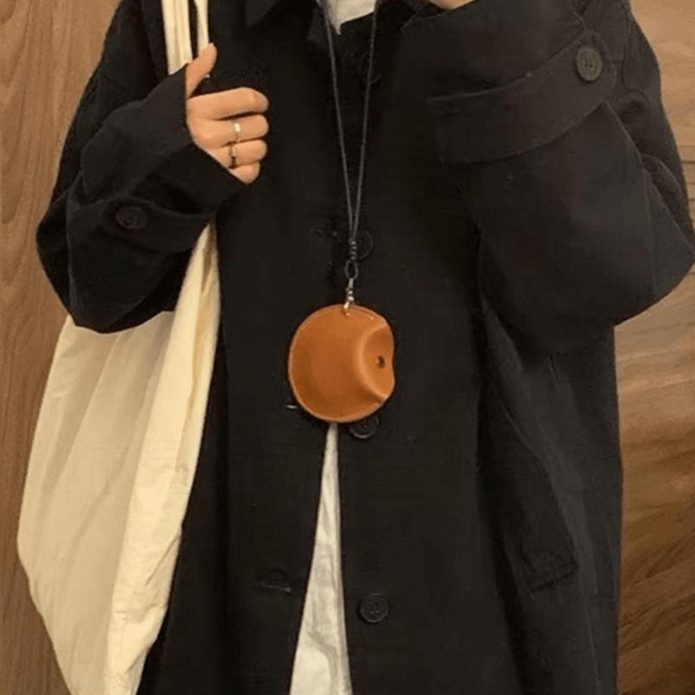 Pendant Hanging Neck Anti-loss Key Chain Sunglasses Headphone Clip Magnetic Leather Necklace  Girl