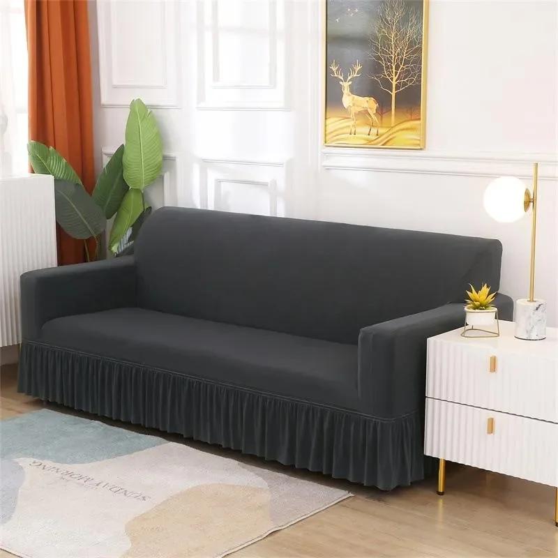 Seasons Elastic Fustă Cotieră Dublă Husă de Sofa 1/2/3/4 Huse de Sofa Huse de Sofa pentru Living Canapea Fundas De Sofa