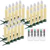 10-30 Pack LED Flameless Flickering Candle Taper Clip-On Candles Family Party Holiday Home Christmas Tree Decor Warm White Light
