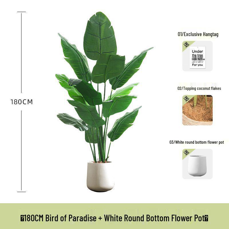 Bird of Paradise Indoor Artificial Floor Plant - Luxurious Bionic Greenery Decor for Living Room