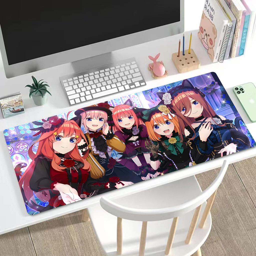 Anime "The Quintessential Quintuplets"King Size Keyboard Pad & Mouse Pad Featuring Ichika, Nino, Miku, Yotsuba, and Itsuki