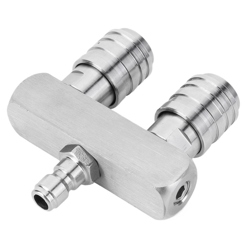 

2-in-1 Double Head Pressure Washer Tips 1/4 Self-Locking Heads Cars Wash Joint D