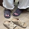 Retro round head willow nail fashion cool slippers women's 2025 new flower niche design comfortable thick bottom open toe word