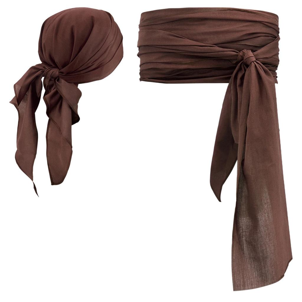 Halloween Piratenkostüm: Mittelalterliche Renaissance Bandana & Taillenband Outfit