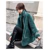 New Genuine Wool Sheep Shearling Coat Leather and Fur Women's Grain Lamb Fur Coat
