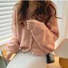 Autumn Winter New V-neck Cardigan Sweater Long Sleeved Women Casual Fashion Short Coats Solid Color Elegant Single-breasted Knitwear Jackets