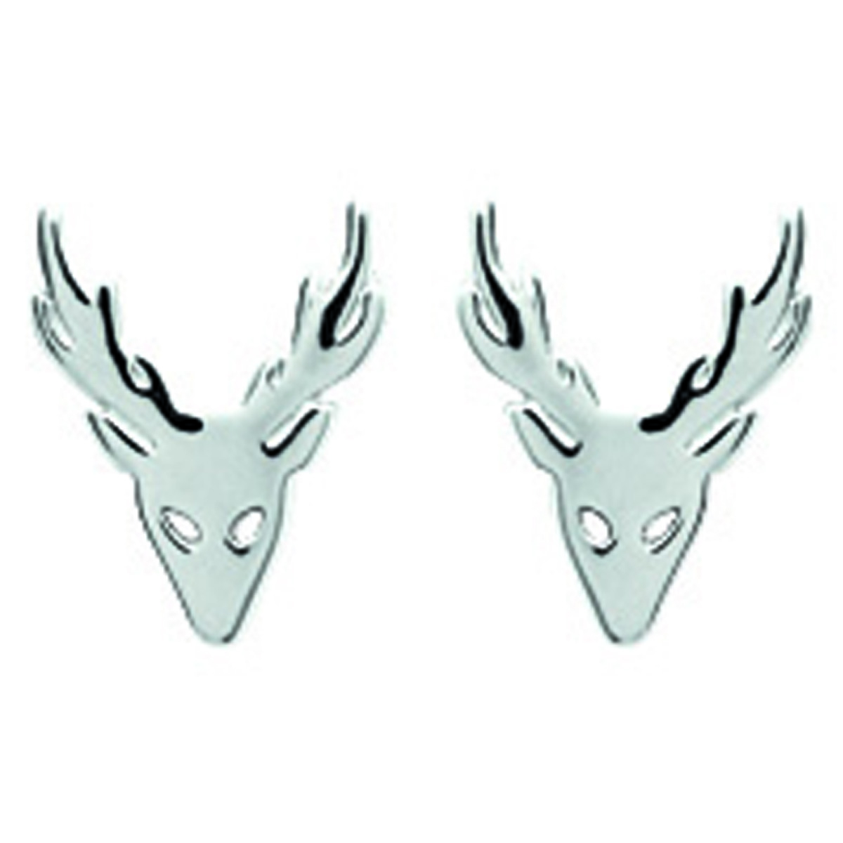 

Les Trésors De Lily [N3393] - Серебряные серьги Majestic Deer (с родиевым покрытием) - 9x7 мм