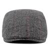 Autumn Winter Beret Men's Warm Cap British Style Forward Cap Herringbone Colorful Newsboy Cap Driver Ivy Hat