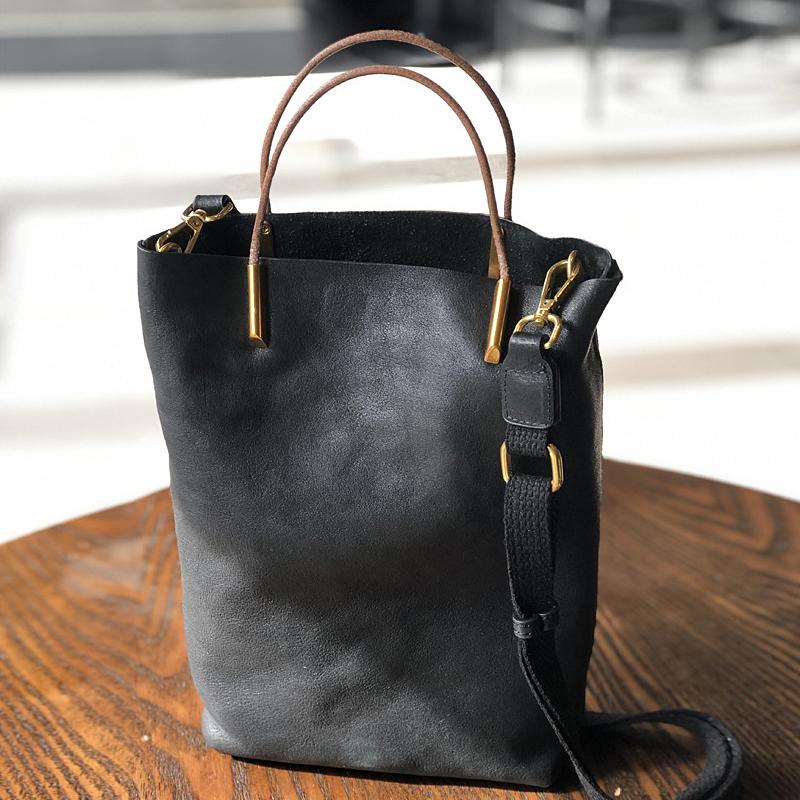 Johnature bolso Simple de cuero genuino para mujer, bolso de cuero vacuno suave Natural, bolso compuesto, bolsos de hombro