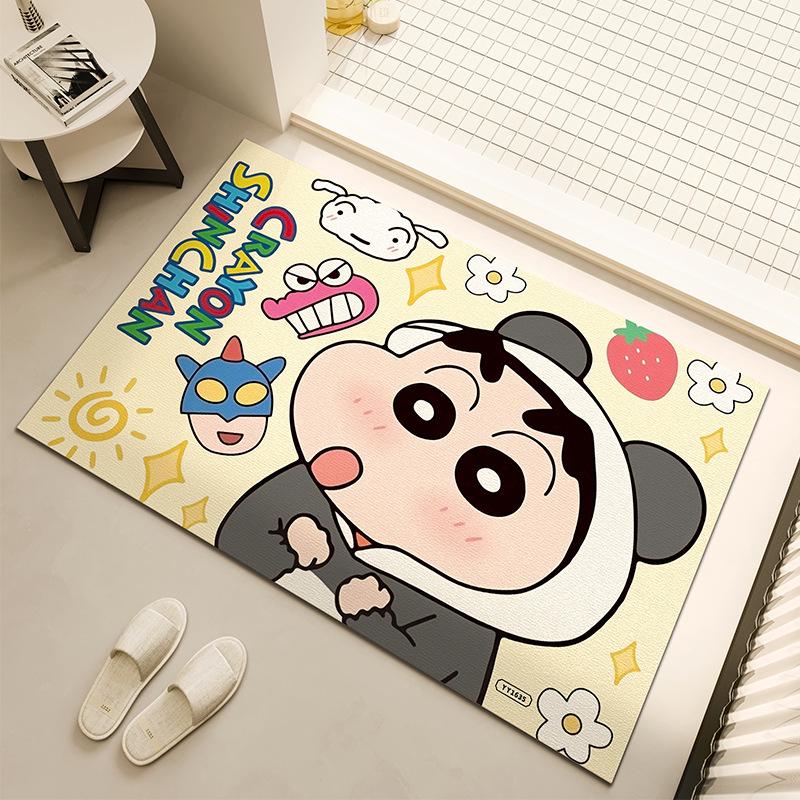 Crayon Shin-chan Anti-slip Quick-Dry Diatom Mud Bathroom & Toilet Floor Mat 40x60 cm