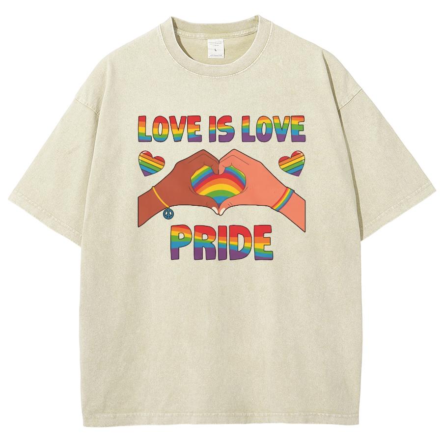 Loose Washed T-shirt Denim Loose Round Neck Colorful Letters Printed Large Size Unisex Short Sleeve Street American Retro