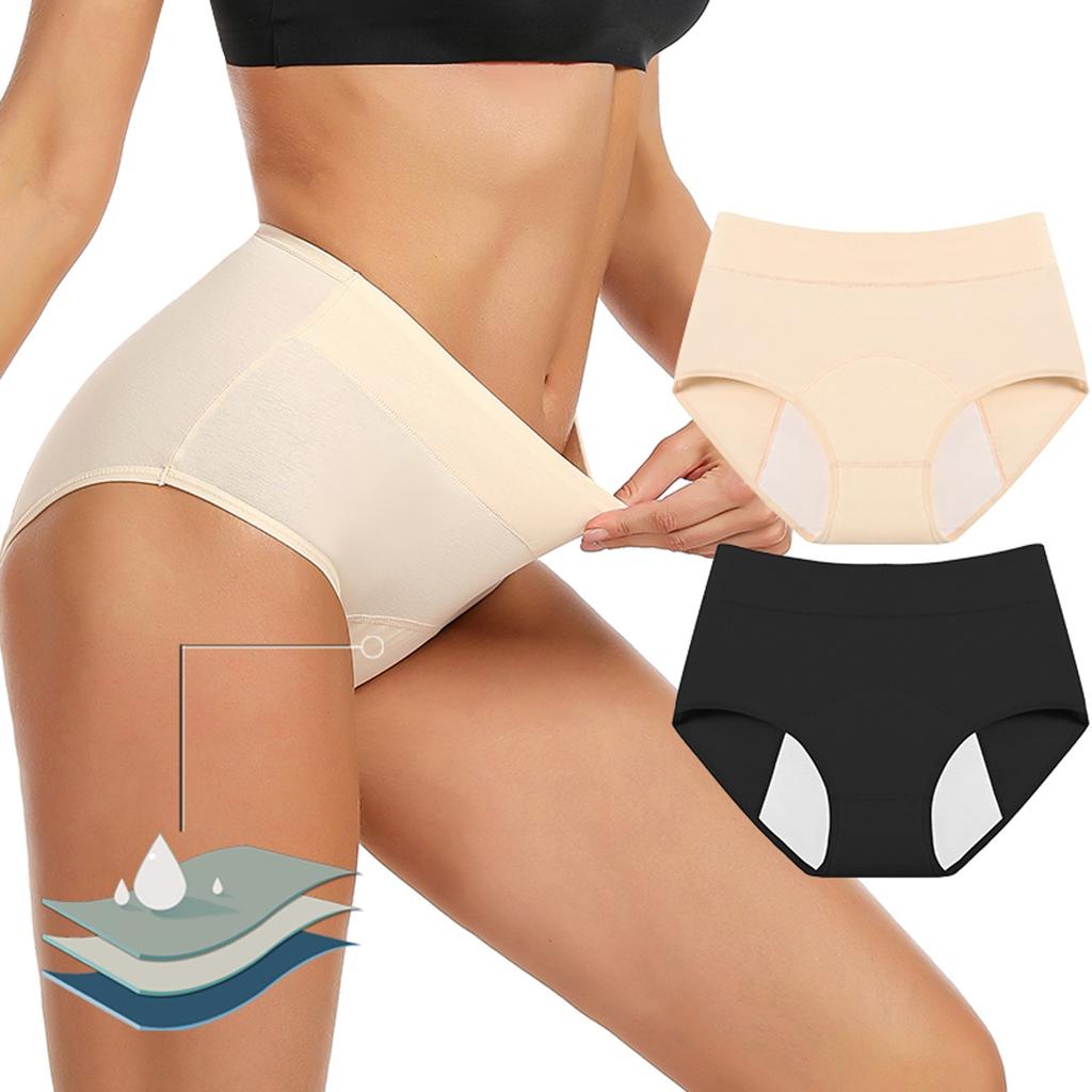 Menses Physiological Cotton Briefs Comfy Breathable Stretchy  Panties Women's Lingerie Underwear