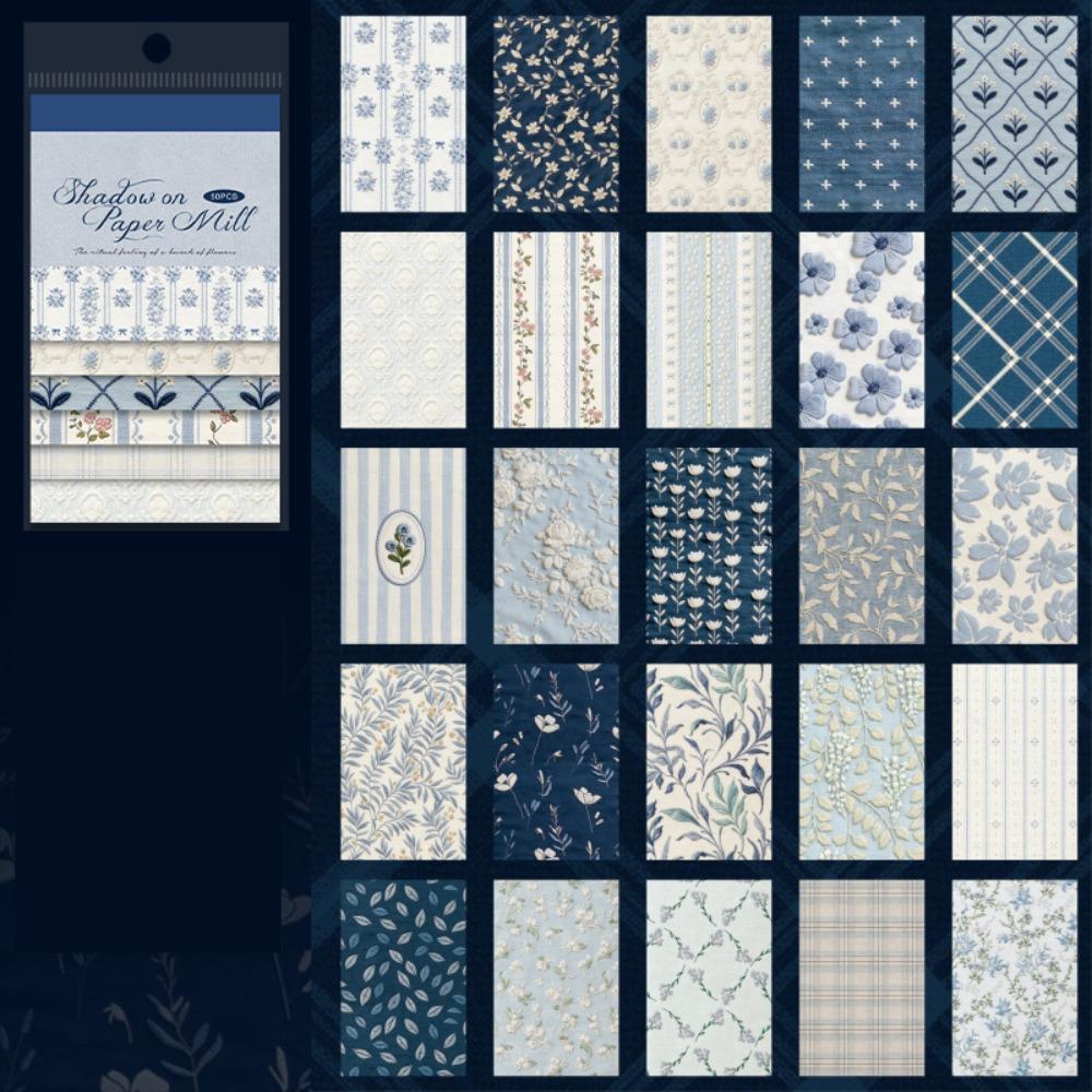 Simulated Fabric Material Book Vintage Scrapbook Paper High Quality Memo Pad Refill Pages