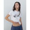 RENSE Silver Heart Keyring T-Shirt White