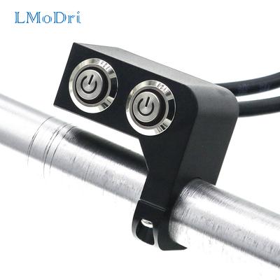 LMoDri Motorcycle Handlebar Control Button Double Switch Electrical Aluminum Alloy Waterproof Motorcycle Circuit Switch