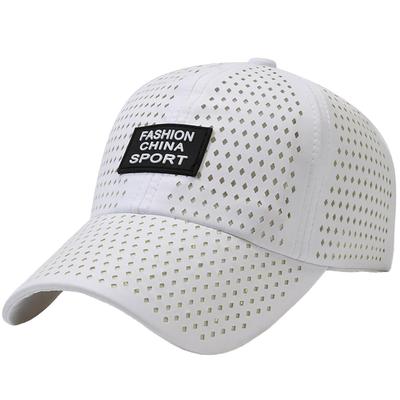 CZA153 [White Fang] Cap, Hat, Mesh, Sports, Logo, Breathable, Lightweight, Stylish, Men's, Women's, (White)