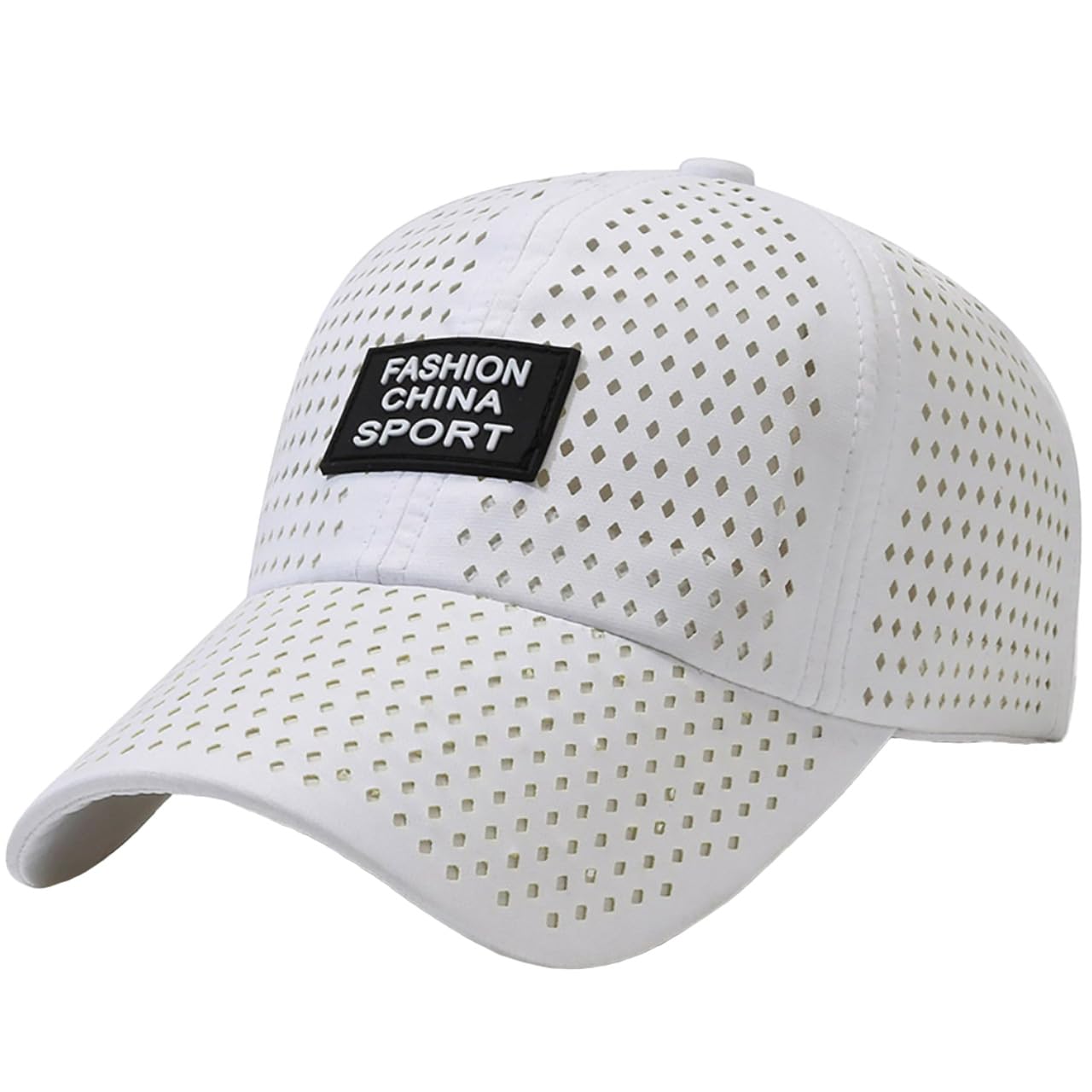

CZA153 [White Fang] Cap, Hat, Mesh, Sports, Logo, Breathable, Lightweight, Stylish, Men s, Women s, (White)