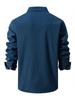Men's European Size Washed Stretch Cotton Long Sleeve Casual Business Shirt