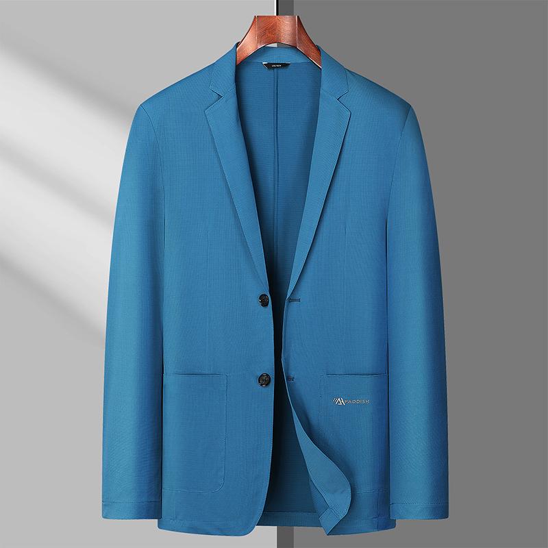 2025 Spring/Summer Men's Breathable Stretch Casual Plus-Size Single-Breasted Jacket