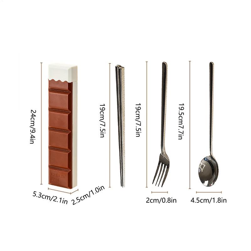 Travel Utensil Set Cartoon Travel Tableware Set Cute Utensil Set With Liquid Compartment Portable Cutlery Set For Camping