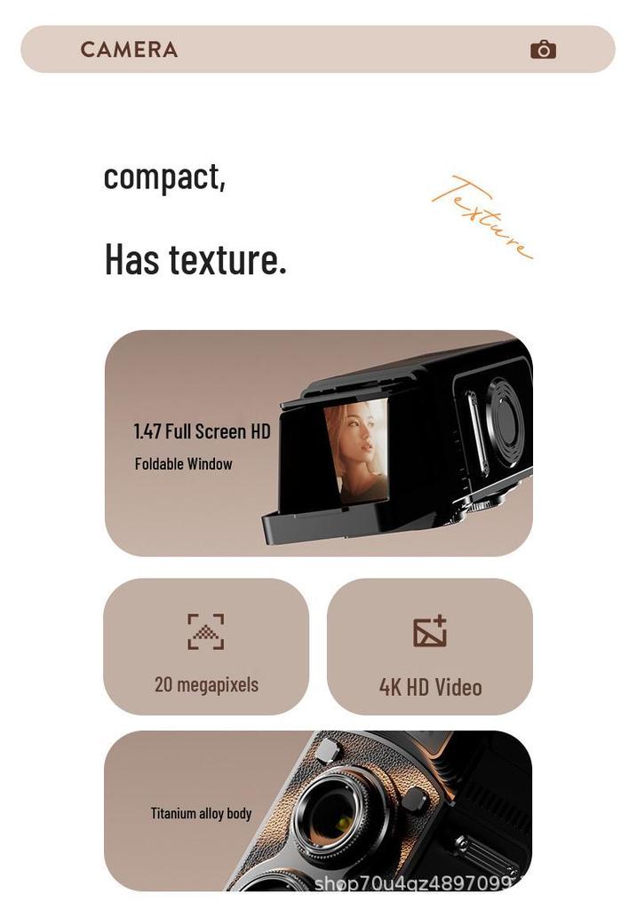Ziyu Y8000 Retro Double-Reflex Mini HD Camera with Hand-Crank Lens