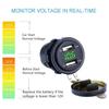 12-24V Motorcycle ATV Dual USB Charger Socket 4.2A Green LED Voltmeter+10A Fuse