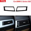 For BMW 5 Series E60 2004-2007 Piano Black Dashboard Both Side Air Outlet Panel Trim Cover Car Interior Accessories Sticker