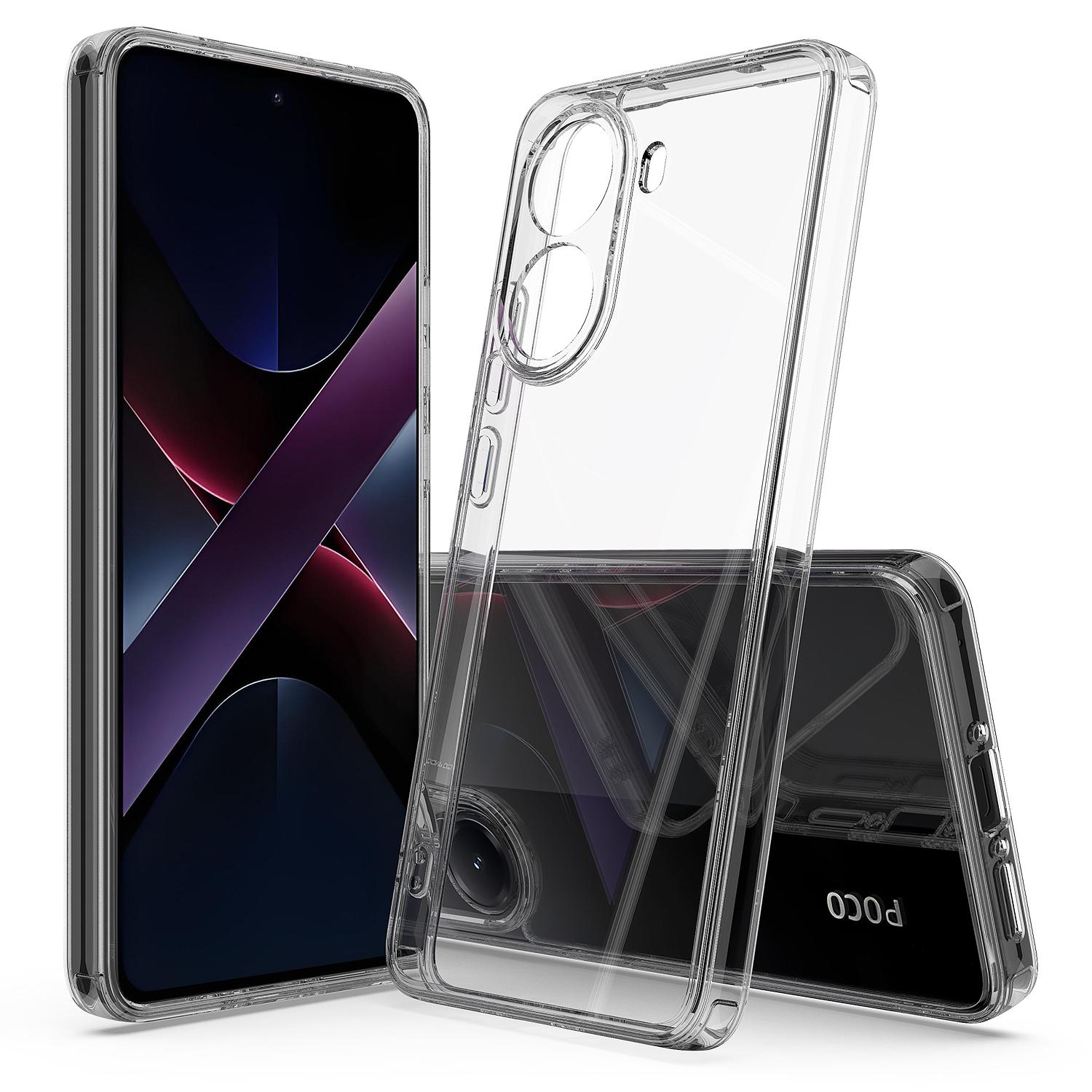 

For Xiaomi Poco X7 Pro 5G Clear Phone Case TPU+Acrylic Shockproof Phone Back Cover Clear