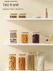 Transparent Plastic Food Jar with Bamboo Lid for Kitchen Storage