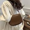 Yogodlns Fashion Small Flap Bag Designer Wide Strap Saddle Shoulder Bags Luxury PU Leather Crossbody Bag Trend Small Phone Purses