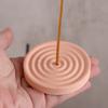 Incense Tray Silicone Mold Handmade DIY Round Pattern Incense Insert Stick Holder Cement Plaster Mould Crafts Making Home Decor