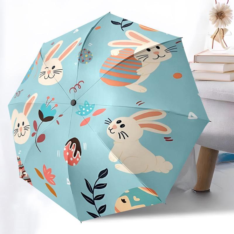 

1pc Easter Eggs, Bunny Automatic Folding Umbrella - 8-Rib Automatic Open/Close, Large Canopy Birthday Festival Gift yy251217123