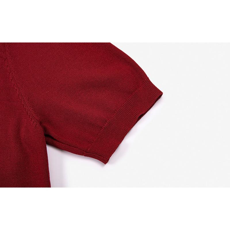 Plus Size T-shirt Women's Beaded Square Neck Blouse Spring Summer Loose Short-sleeved T-shirt Knitwear