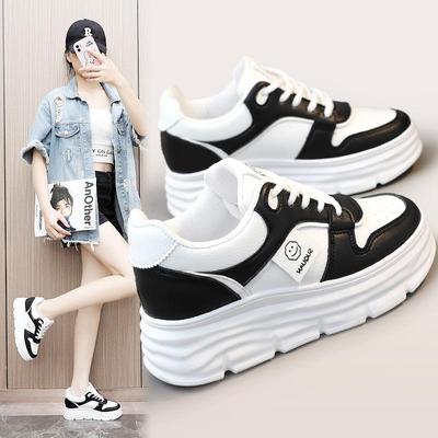 W3621 Höhenverstärkende Freizeit-Sneaker - Herbstmode 2023, Atmungsaktiv, Dickbesohlt, Koreanischer Stil, Vielseitige Studentenschuhe