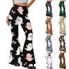 Women's Casual Halloween Printed Flared Yoga Pants Stretchy High Waist Bootcut Leggings for Everyday Wear