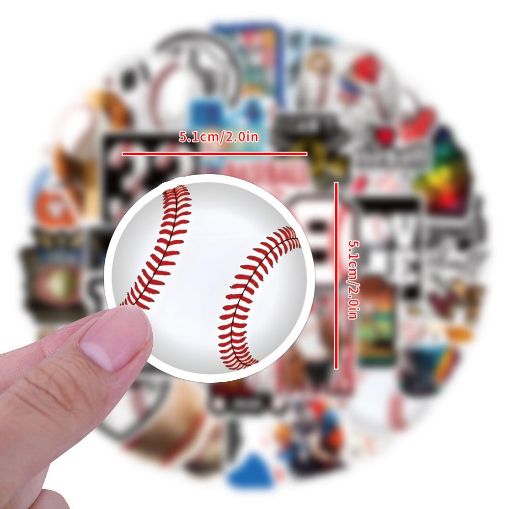 60 Waterproof Baseball Graffiti Stickers for DIY Decoration and Notebooks
