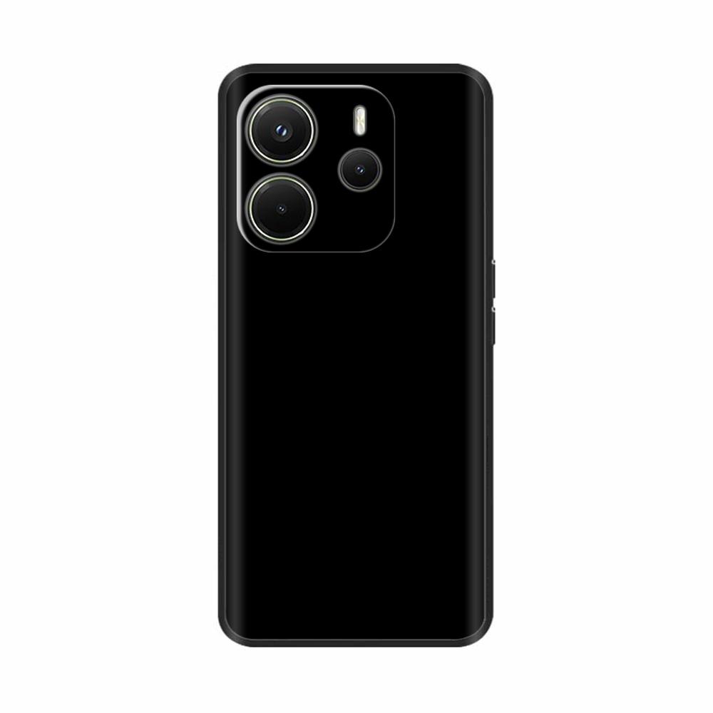 

For Xiaomi Redmi Note 14 4G Case Luxury Painted Cover Black Silicone Phone Case For Redmi Note 14 Fundas note14 4G Soft Bumper Redmi Note 14 (4G)