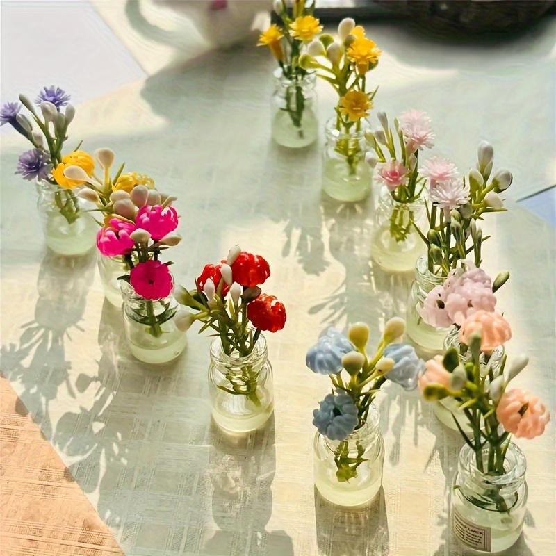 

Flower Luminous Glass Bottle Ins Style DIY Creative Desktop Decoration Homemade Car Interior Decoration 5Pcs різнокольоровий