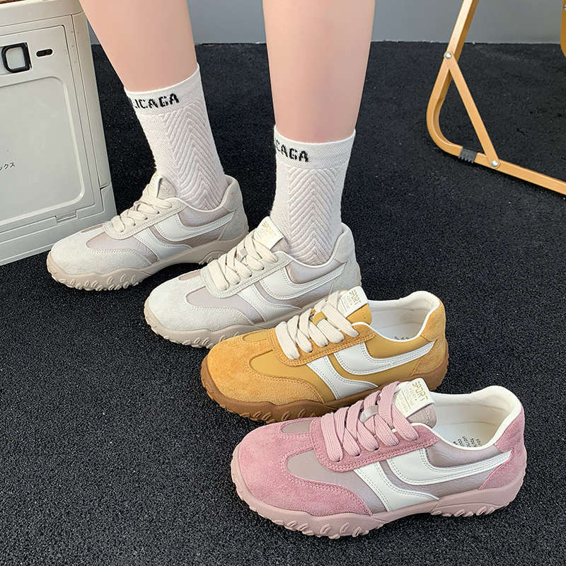 Versatile Non-slip Forrest Gump Women's New Slimming Casual Sneakers In the Spring of 2025 Are Popular Nubuck Leather Training Shoes