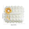 Bow Flower Car Tissue Box Puff Grid Paper Organizer Storage Bag  for Car Back Seat