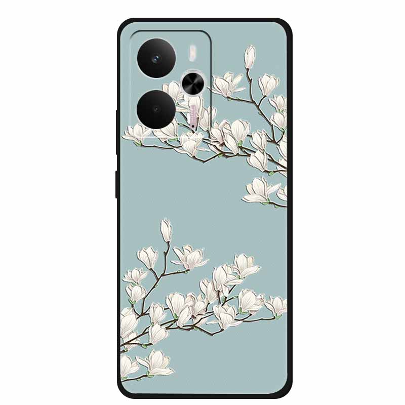 3D Emboss Case For Realme 14 5G Case Realme14 Coque Relief Flower Silicone Soft Back Cover For Realme 14 Phone Cases Funda Shell