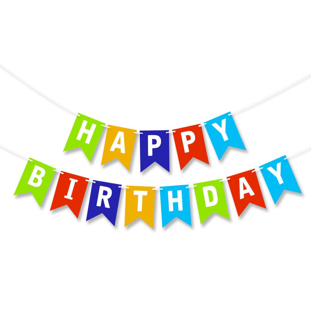 Birthday Party Decoration Small Sapphire Blue Flag Children'S Birthday Party Venue Layout Banner Customization