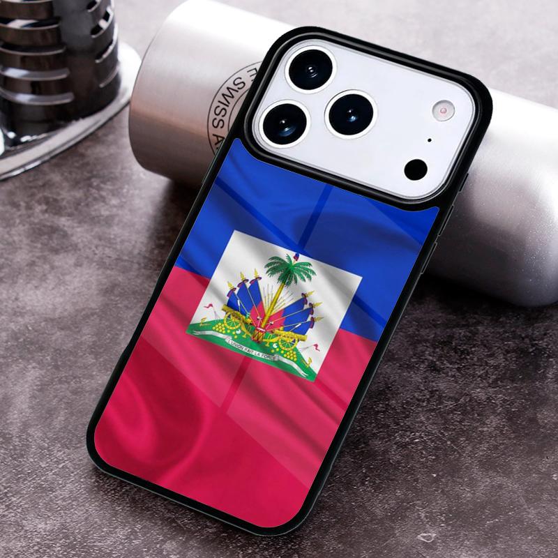 

Haiti Haitian Flag Phone Case for iPhone 17 16 15 Pro Max Air 14 13 12 11 Plus Shockproof Cover iPhone 16 Pro